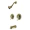 Kingston Brass KB663PL Tub and Shower Faucet, Antique Brass KB663PL - alternate 1